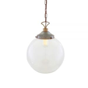 Riad Clear Globe Pendant Light 35cm Glass & Globe Lights Great Lighting UK Ltd